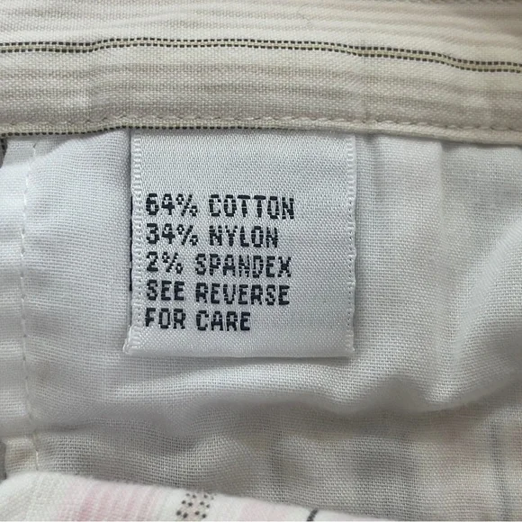 Liz Claiborne Audra Petite Belted Stripped Crop Pants 4P - Picture 10 of 13